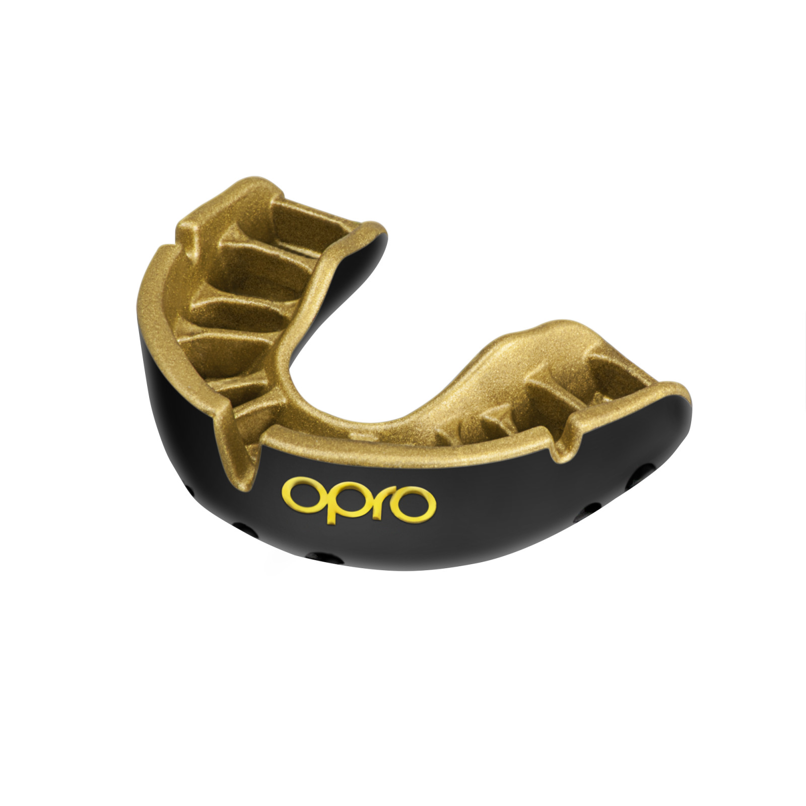 OPRO Self-Fit GEN4 Junior Gold Mouthguard - Black/Gold - OPRO Self-Fit GEN4 Junior Gold Mouthguard - Black/Gold - OPRO Self-Fit 