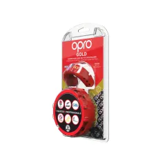 OPRO Self-Fit GEN4 Gold Mouthguard - Red/Pearl - Back View