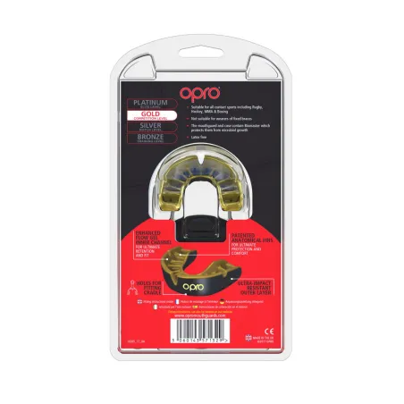 OPRO Self-Fit GEN4 Gold Mouthguard - Black/Gold