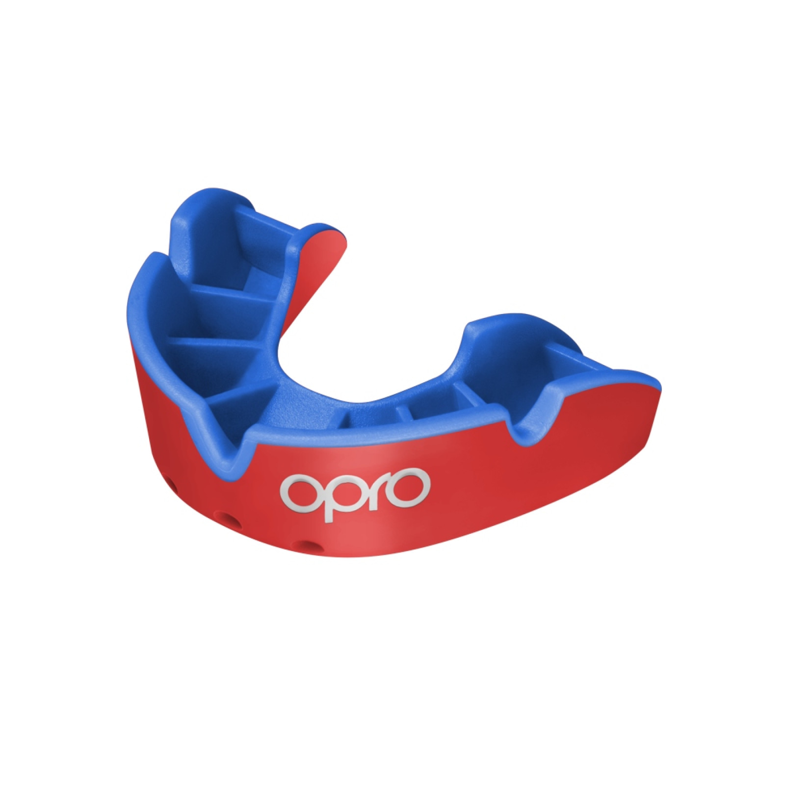 OPRO Self-Fit GEN4 Junior Silver Mouthguard - Red/Blue - OPRO Self-Fit GEN4 Junior Silver Mouthguard - Red/Blue - OPRO Self-Fit 