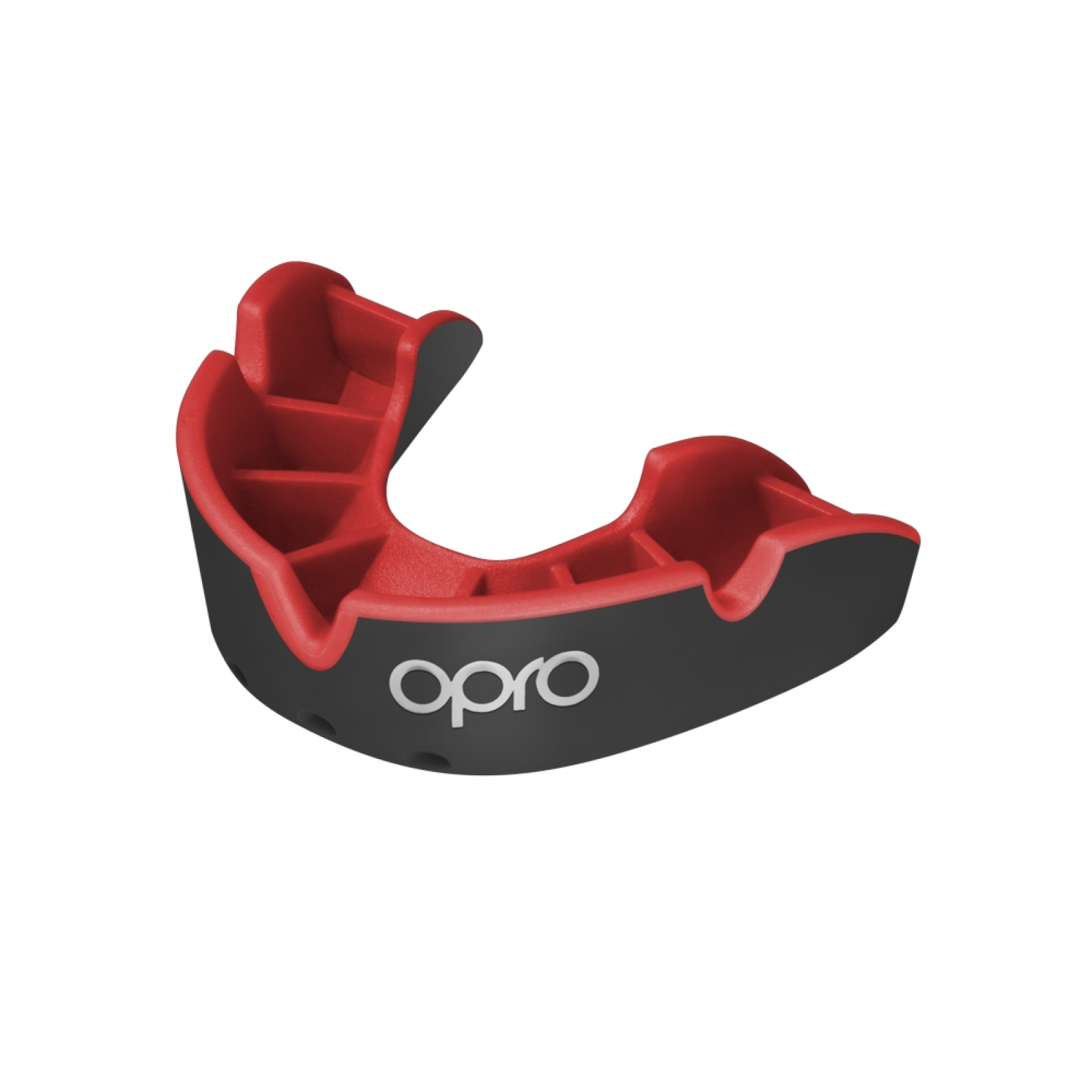 OPRO Self-Fit GEN4 Junior Silver Mouthguard - Black/Red - Image 1 of 4
