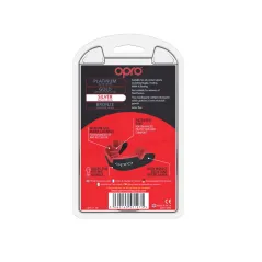 OPRO Self-Fit GEN4 Junior Silver Mouthguard - Black/Red - Back View