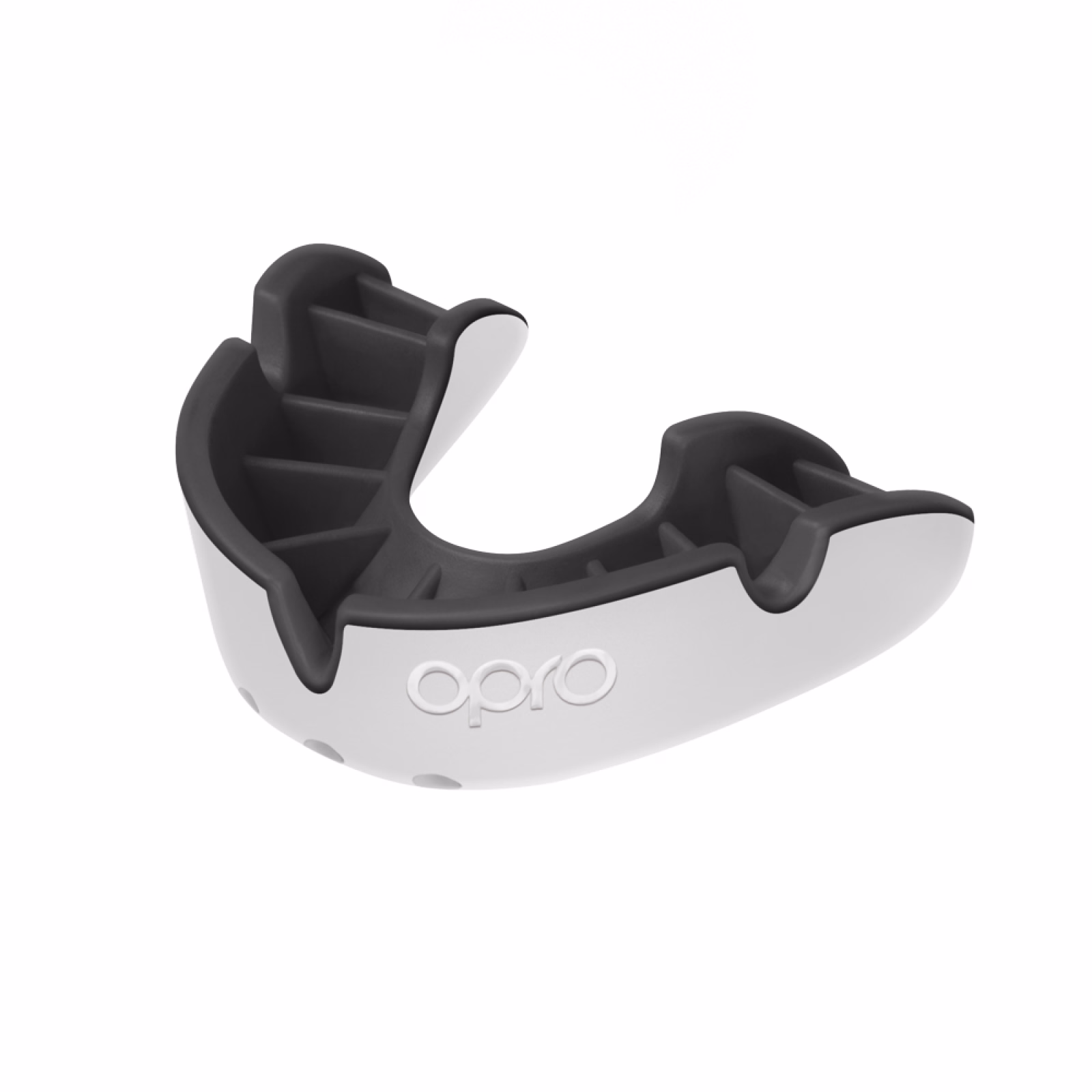 OPRO Self-Fit GEN4 Silver Mouthguard - White/Black - OPRO Self-Fit GEN4 Silver Mouthguard - White/Black - OPRO Self-Fit GEN4 Sil