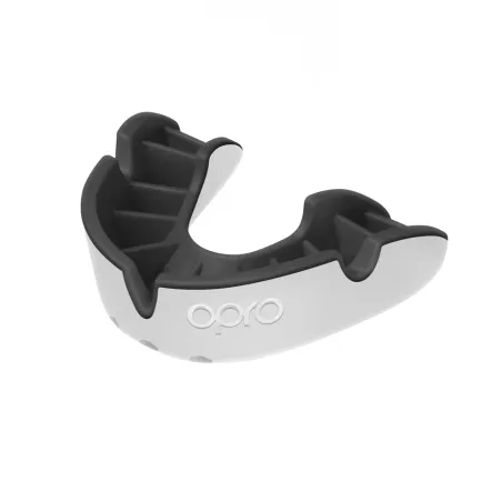 OPRO Self-Fit GEN4 Silver Mouthguard - White/Black - OPRO Self-Fit GEN4 Silver Mouthguard - White/Black - OPRO Self-Fit GEN4 Sil