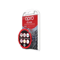 OPRO Self-Fit GEN4 Silver Mouthguard - Red/Blue