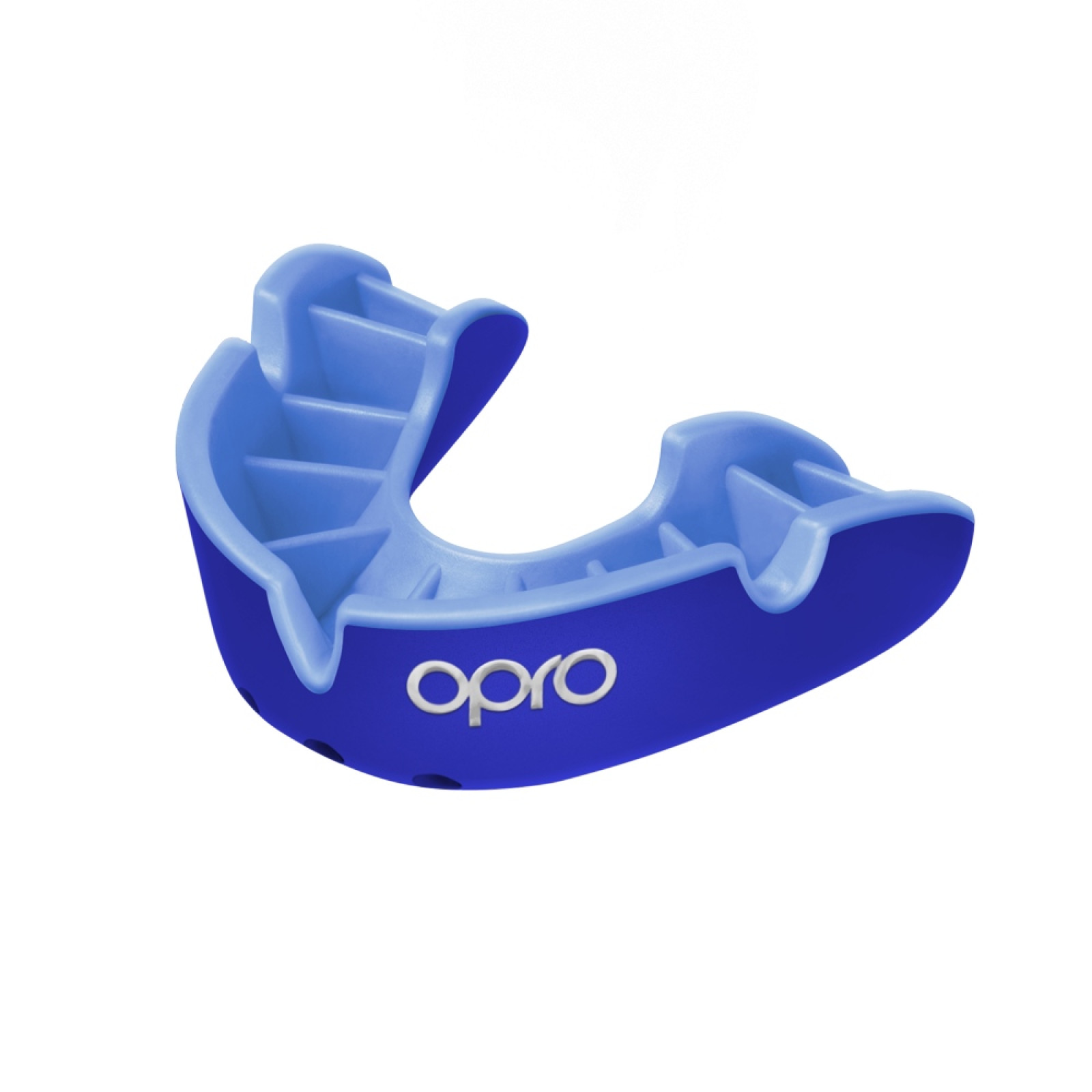 OPRO Self-Fit GEN4 Silver Mouthguard - Blue/Light Blue - OPRO Self-Fit GEN4 Silver Mouthguard - Blue/Light Blue - OPRO Self-Fit 