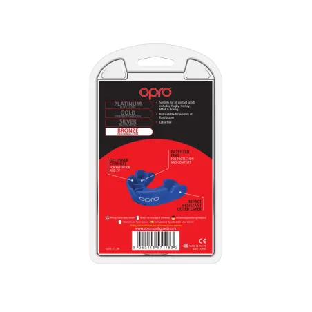 OPRO Self-Fit GEN4 Junior Bronze Mouthguard - Blue