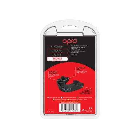 Protector bucal OPRO Self-Fit GEN4 Junior de bronce - Negro