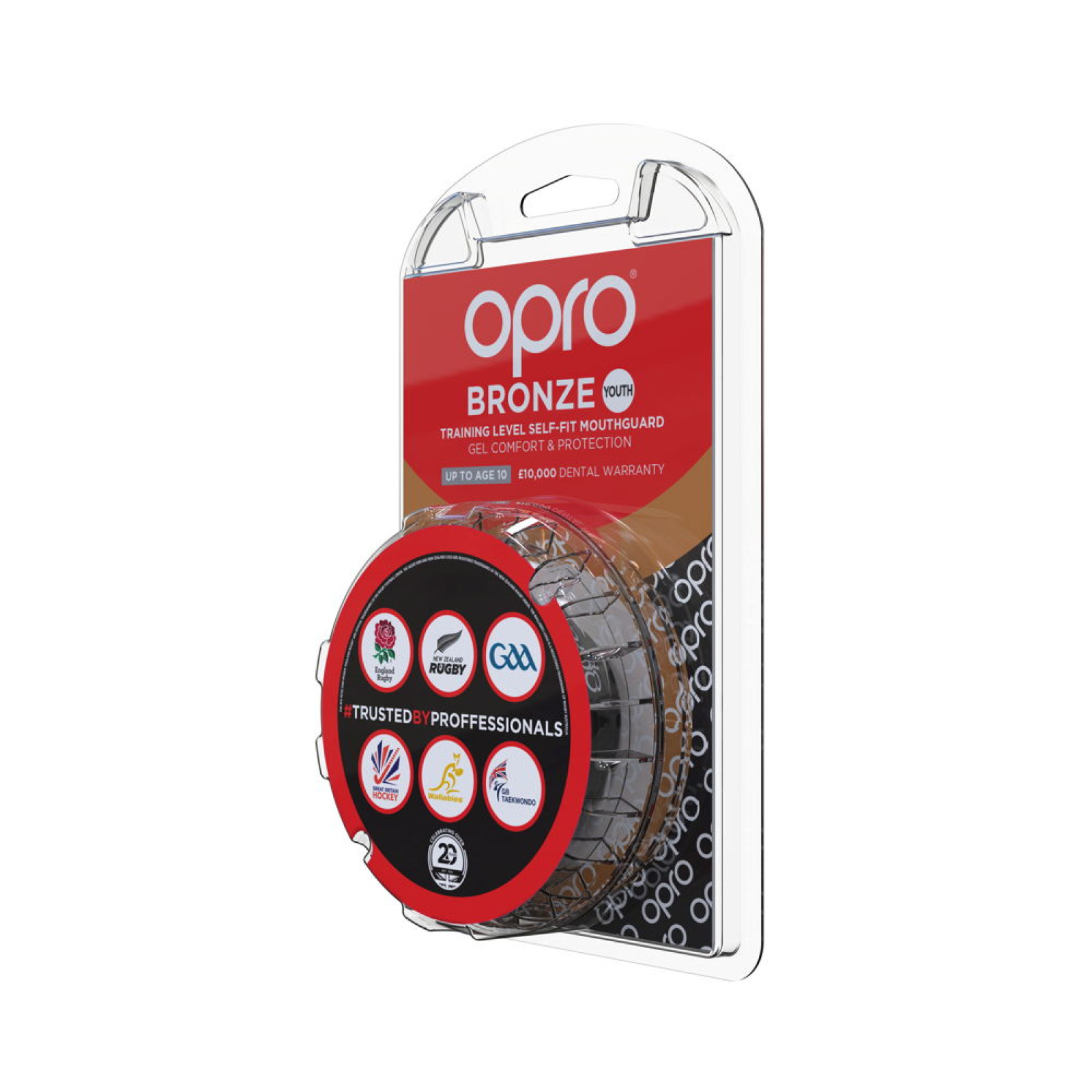 OPRO Self-Fit GEN4 Junior Bronze Mouthguard - Black - Detail