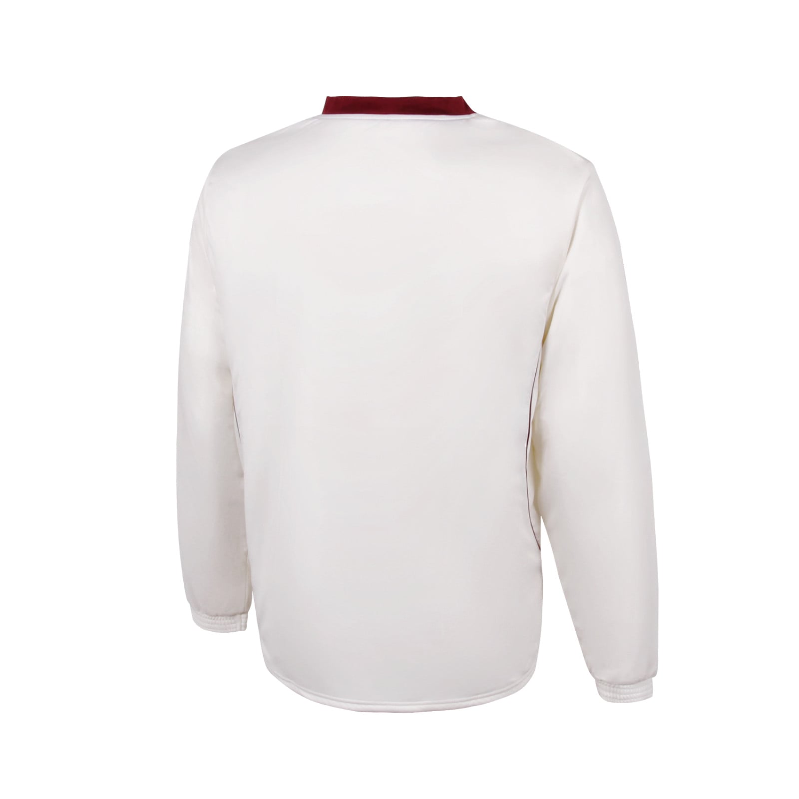 TK Long Sleeve Cricket Sweater - Maroon Trim - Side View