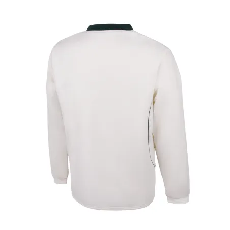 TK Long Sleeve Cricket Sweater - Green Trim