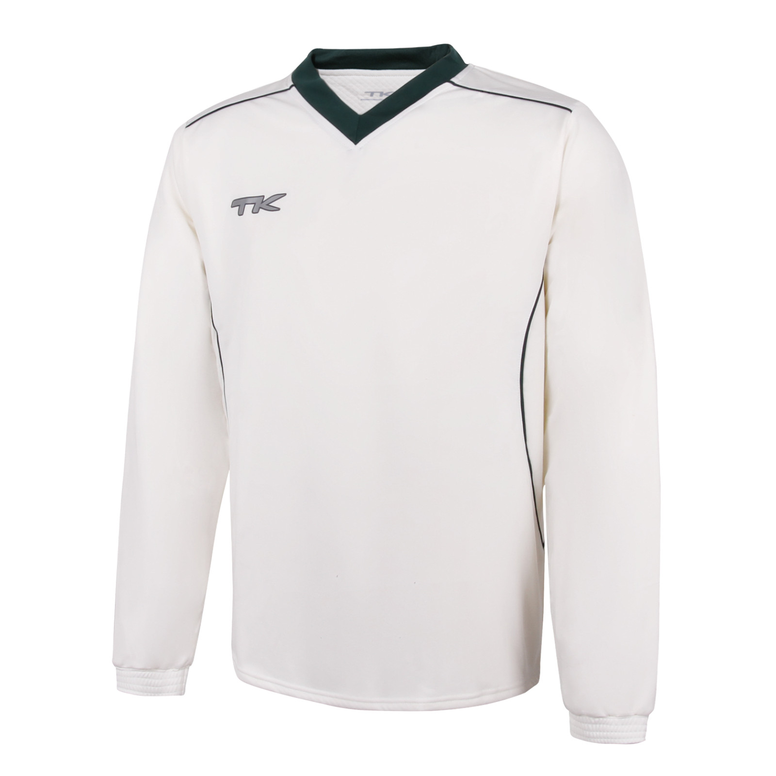 TK Long Sleeve Cricket Sweater - Green Trim - TK Long Sleeve Cricket Sweater - Green Trim - TK Long Sleeve Cricket Sweater - Green Trim - TK Long Sleeve Cricket Sweater - Gre