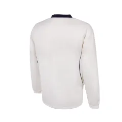 TK Long Sleeve Cricket Sweater - Navy Trim - Side View