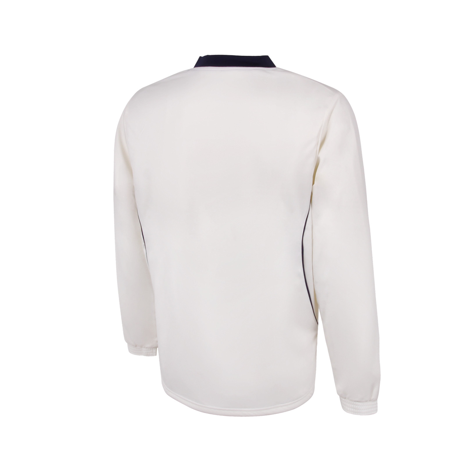 TK Long Sleeve Cricket Sweater - Navy Trim - Side View