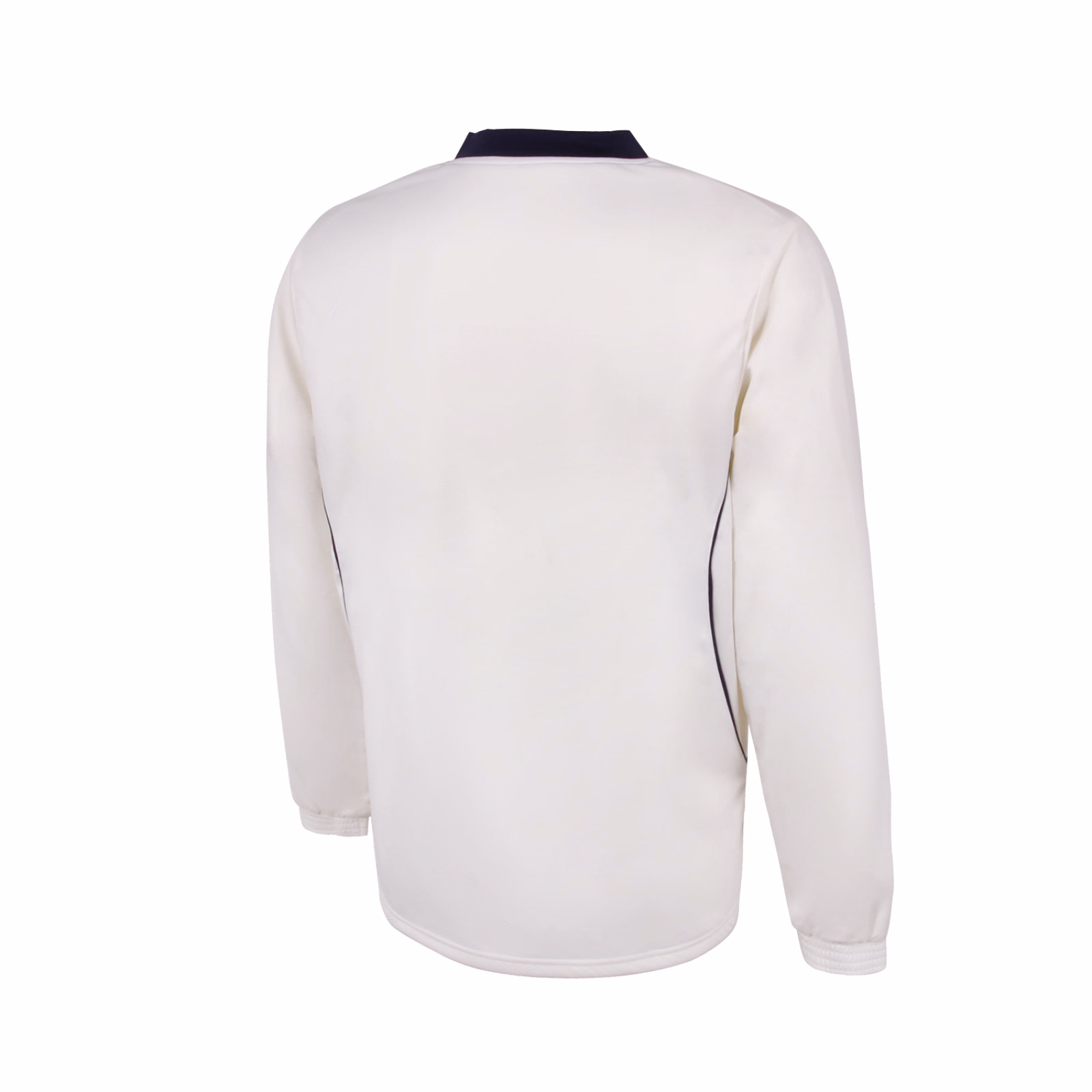 TK Long Sleeve Cricket Sweater - Navy Trim - Side View