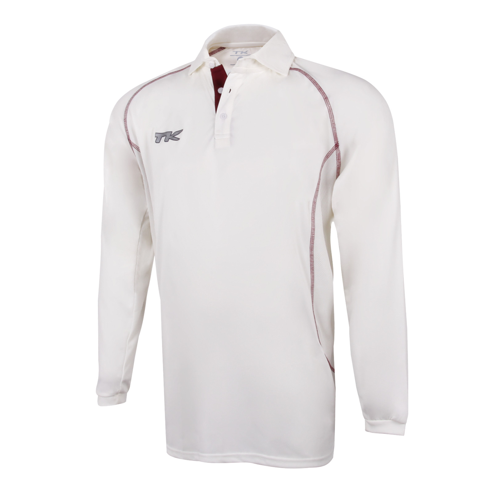 TK Long Sleeve Cricket Shirt - Maroon Trim - TK Long Sleeve Cricket Shirt - Maroon Trim - TK Long Sleeve Cricket Shirt - Maroon Trim - TK Long Sleeve Cricket Shirt - Maroon 