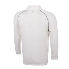 TK Long Sleeve Cricket Shirt - Green Trim - Side View