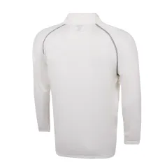 TK Long Sleeve Cricket Shirt - Green Trim