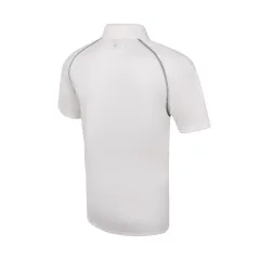 TK Short Sleeve Cricket Shirt - Green Trim - Side View