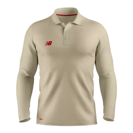New Balance - Chemise de cricket à manches longues pour junior