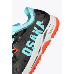 Osaka IDO Standard Hockey Shoes - Analog Black/Aqua Blue (2021/22) - Osaka IDO Standard Hockey Shoes - Analog Black/Aqua Blue (2