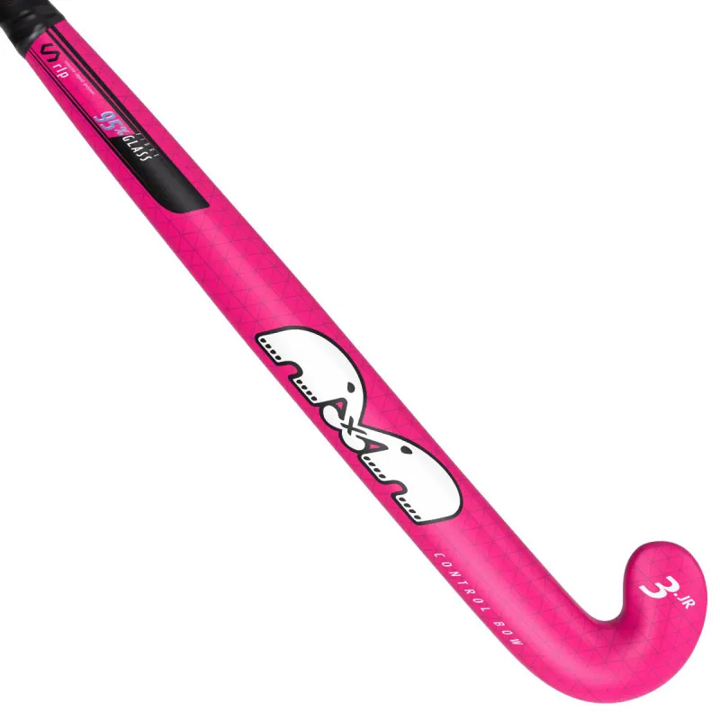 TK 3 Control Bow Junior Hockey Stick - Pink (2022/23)
