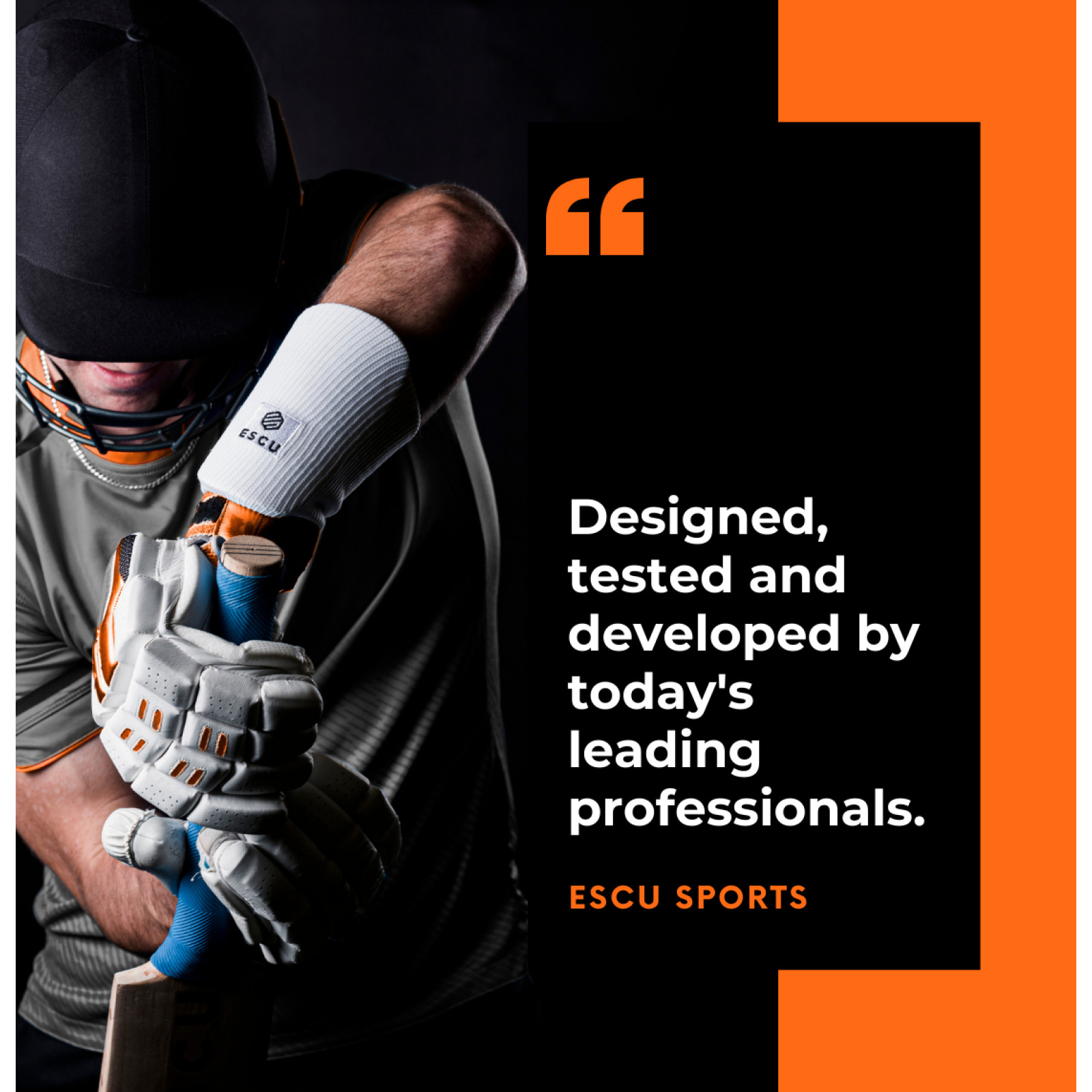 ESCU Cricket Wrist Guard - Senior - Side View