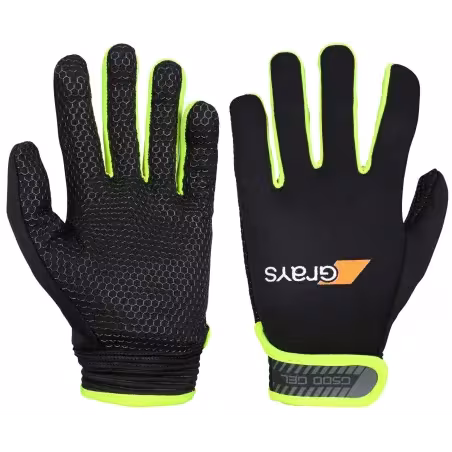 Grays G500 Gel Hockeyhandschoenen - Zwart / Neongeel (2019/20)