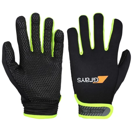 Grays G500 Gel Hockey Gloves - Black/Neon Yellow (2016/17)