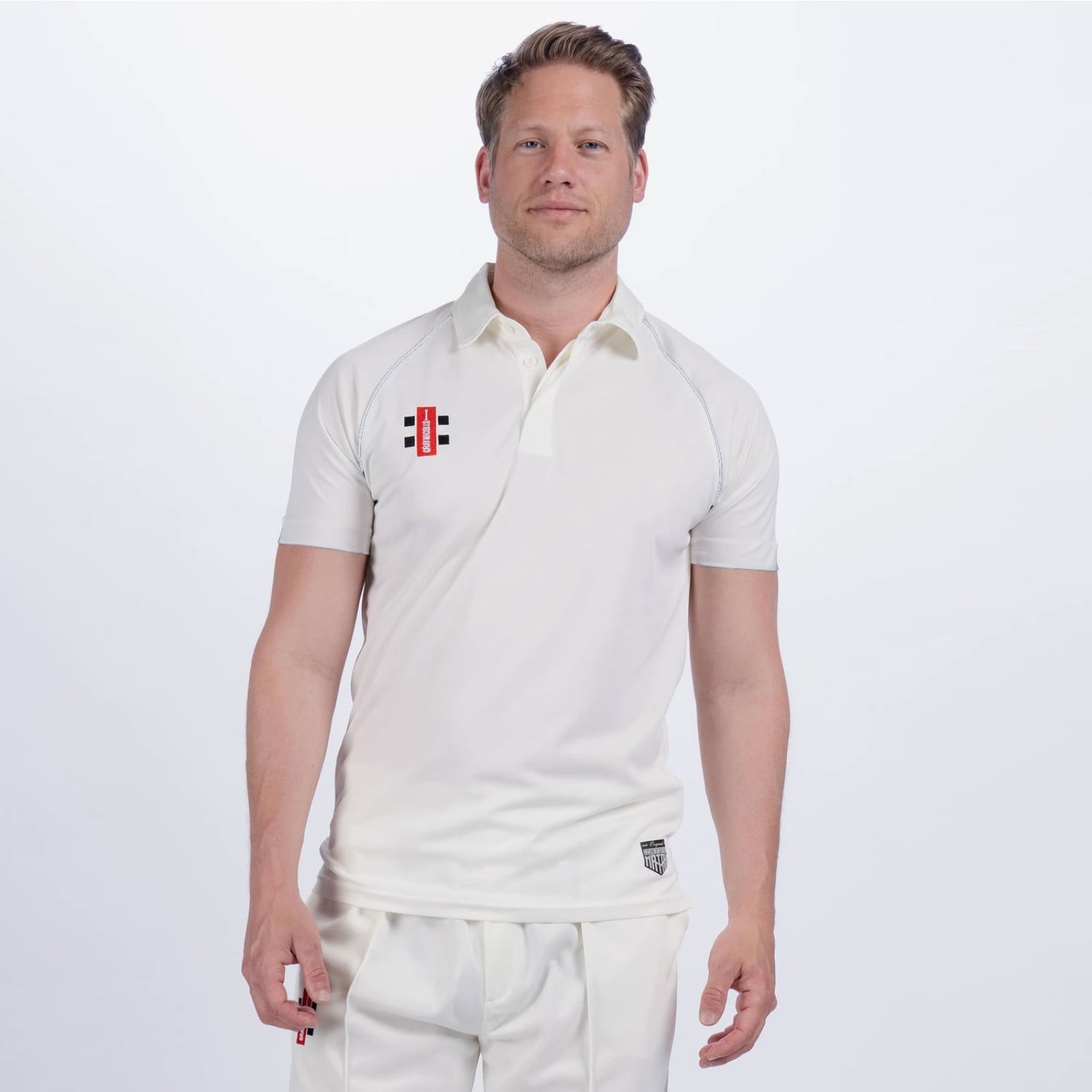 Gray-Nicolls Matrix V2 Short Sleeved Junior Cricket Shirt (2026) - Graues Nicolls Matrix V2 Kurzarm-Cricket-Trikot für Kinder (2022)