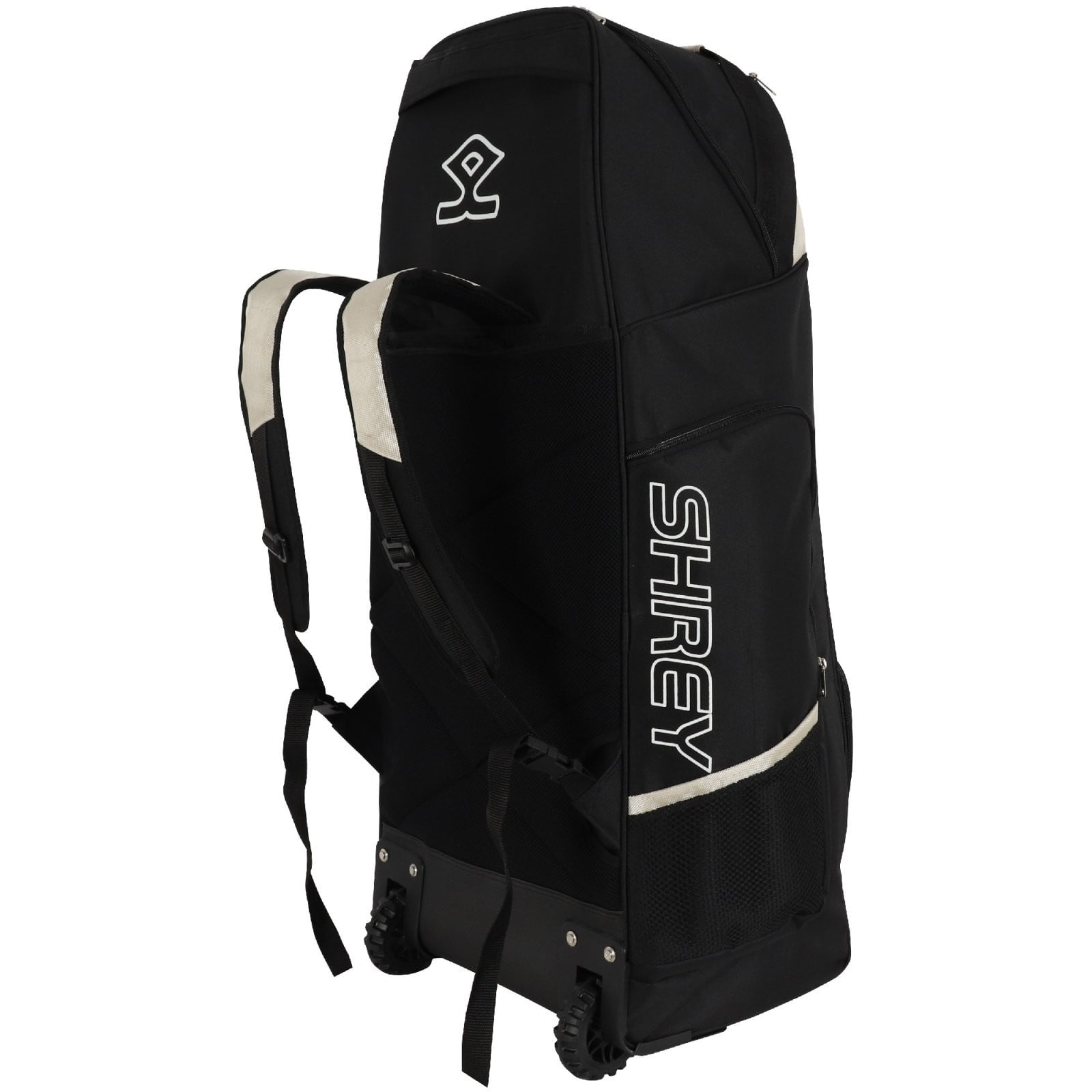 Shrey Elite Wheelie Duffle - Black/Ivory (2025) - Shrey Elite Wheelie Duffle - Black/Ivory (2025) - Shrey Elite Wheelie Duffle -