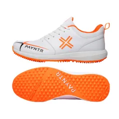 Payntr V Pimple Cricket Shoes - White/Orange