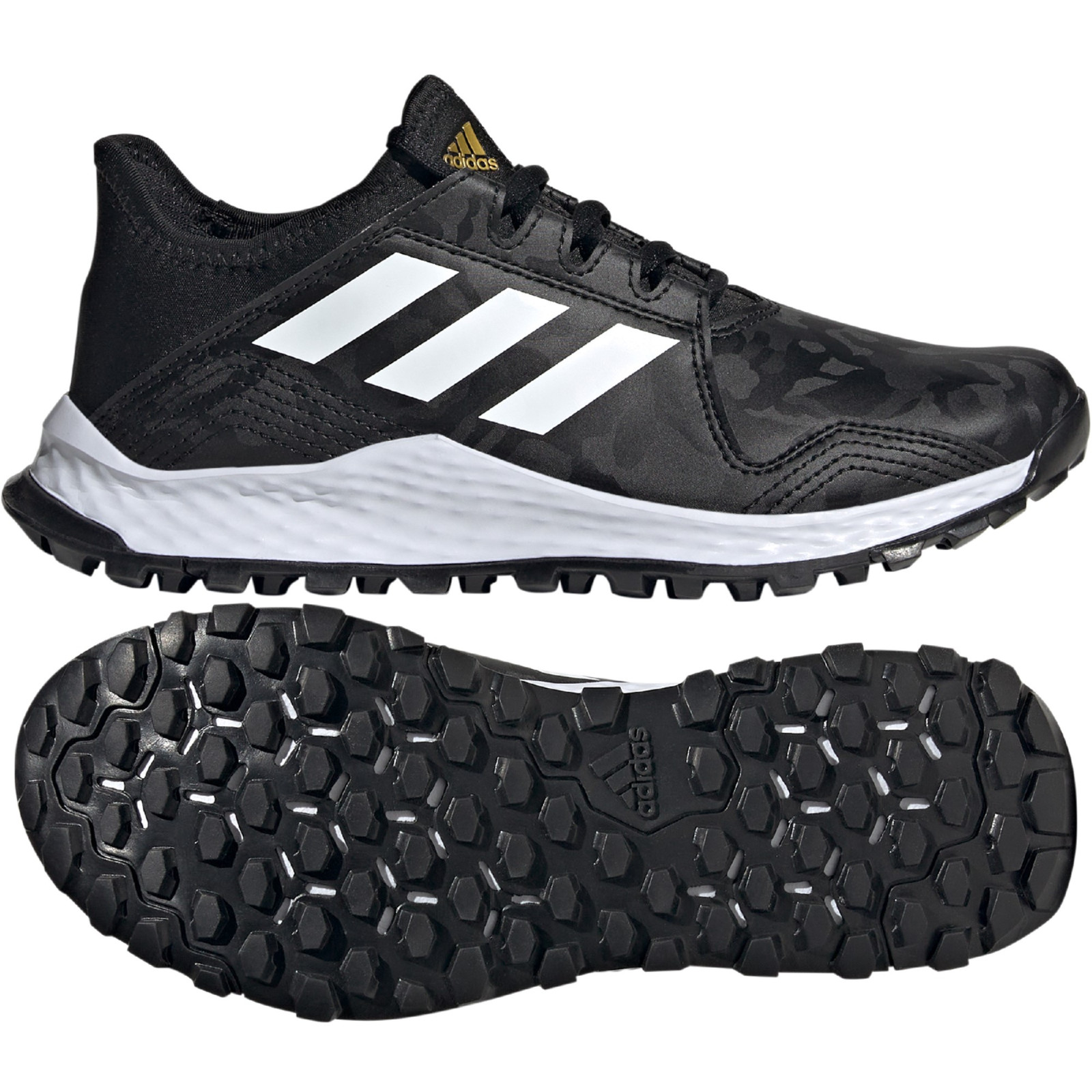 Adidas Hockey Youngstar Junior Shoes - Black (2023/24) - Adidas Hockey Youngstar Junior Shoes - Black (2023/24) - Adidas Hockey 