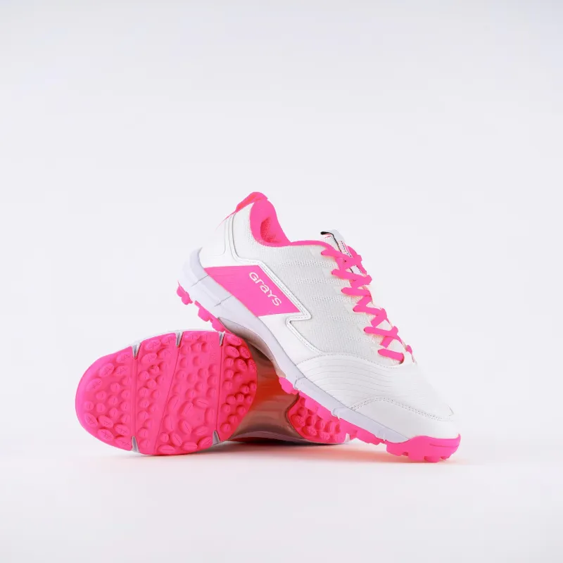 Grays Flash 3.0 Hockey Shoes - White/Pink (2022/23)