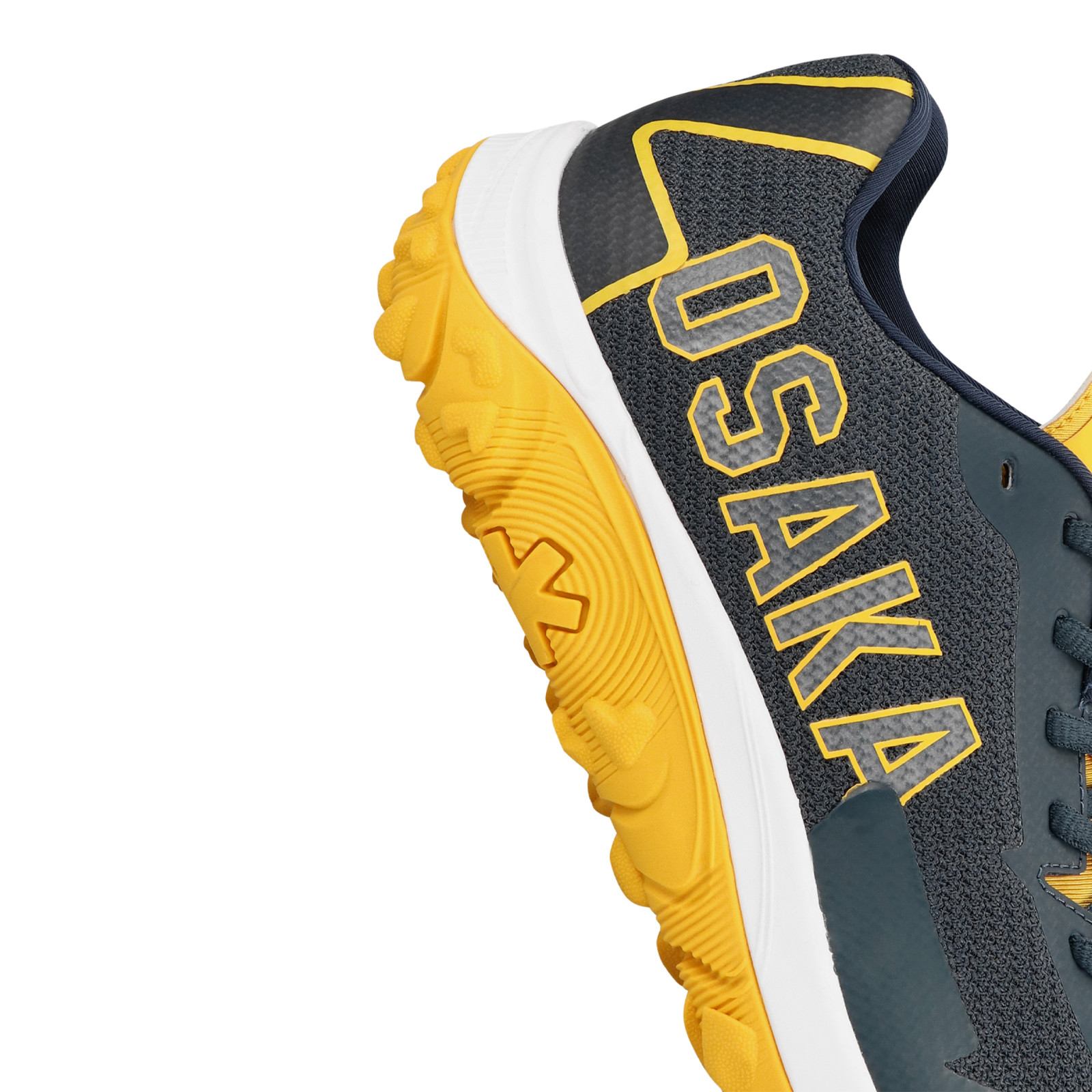 Osaka Kai MK1 Junior Hockey Shoes - Navy/Yellow (2022/23) - Osaka Kai MK1 Junior Hockey Shoes - Navy/Yellow (2022/23) - Side View