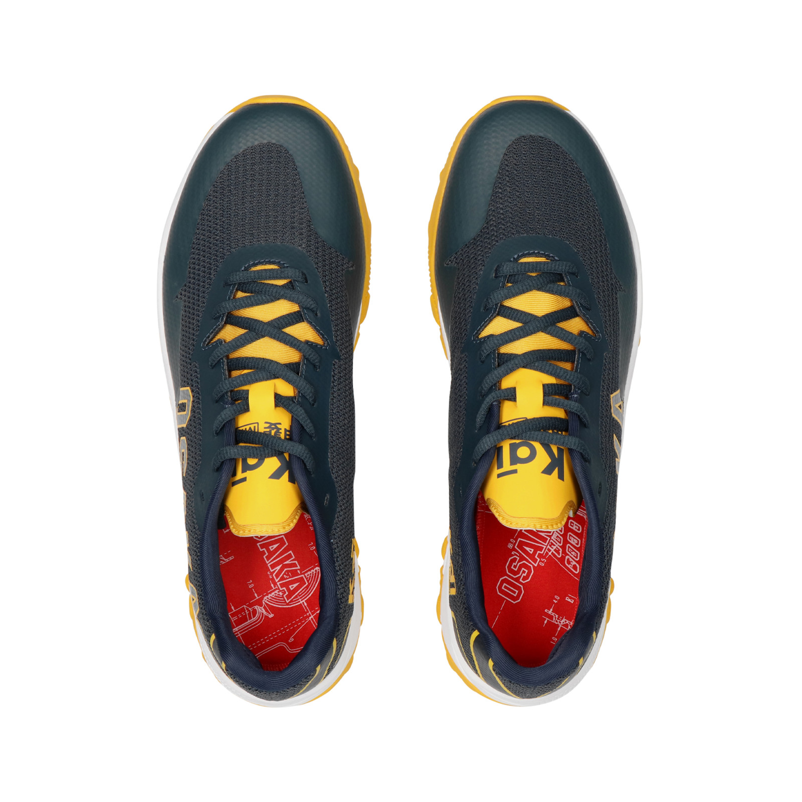 Osaka Kai MK1 Junior Hockey Shoes - Navy/Yellow (2022/23) - Osaka Kai MK1 Junior Hockey Shoes - Navy/Yellow (2022/23) - Alternate Angle