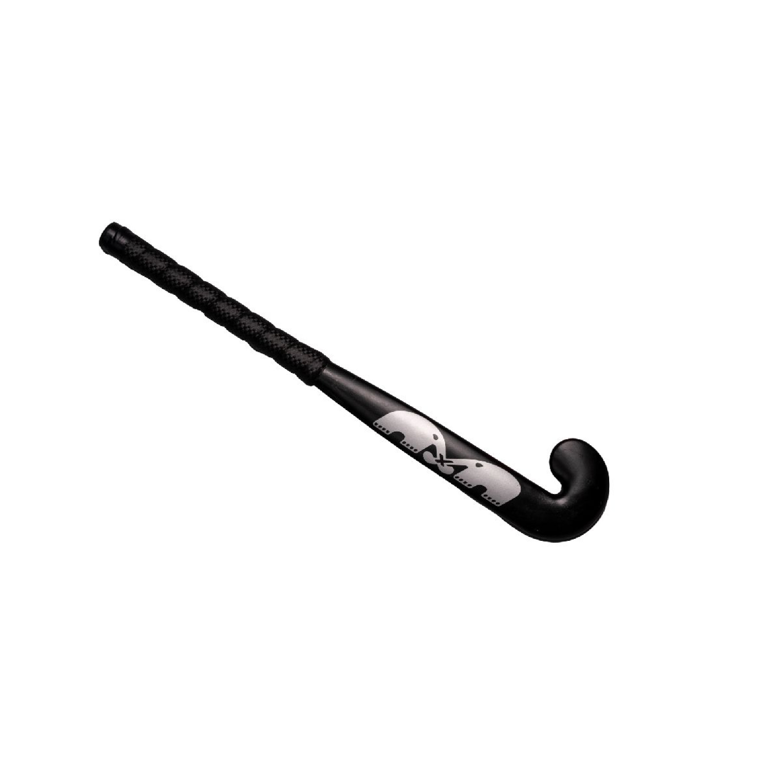 TK 18 inch Souvenir Stick - Black (2023/24) - TK 18 inch Souvenir Stick in black, shown diagonally with textured grip, white TK logo and curved head.