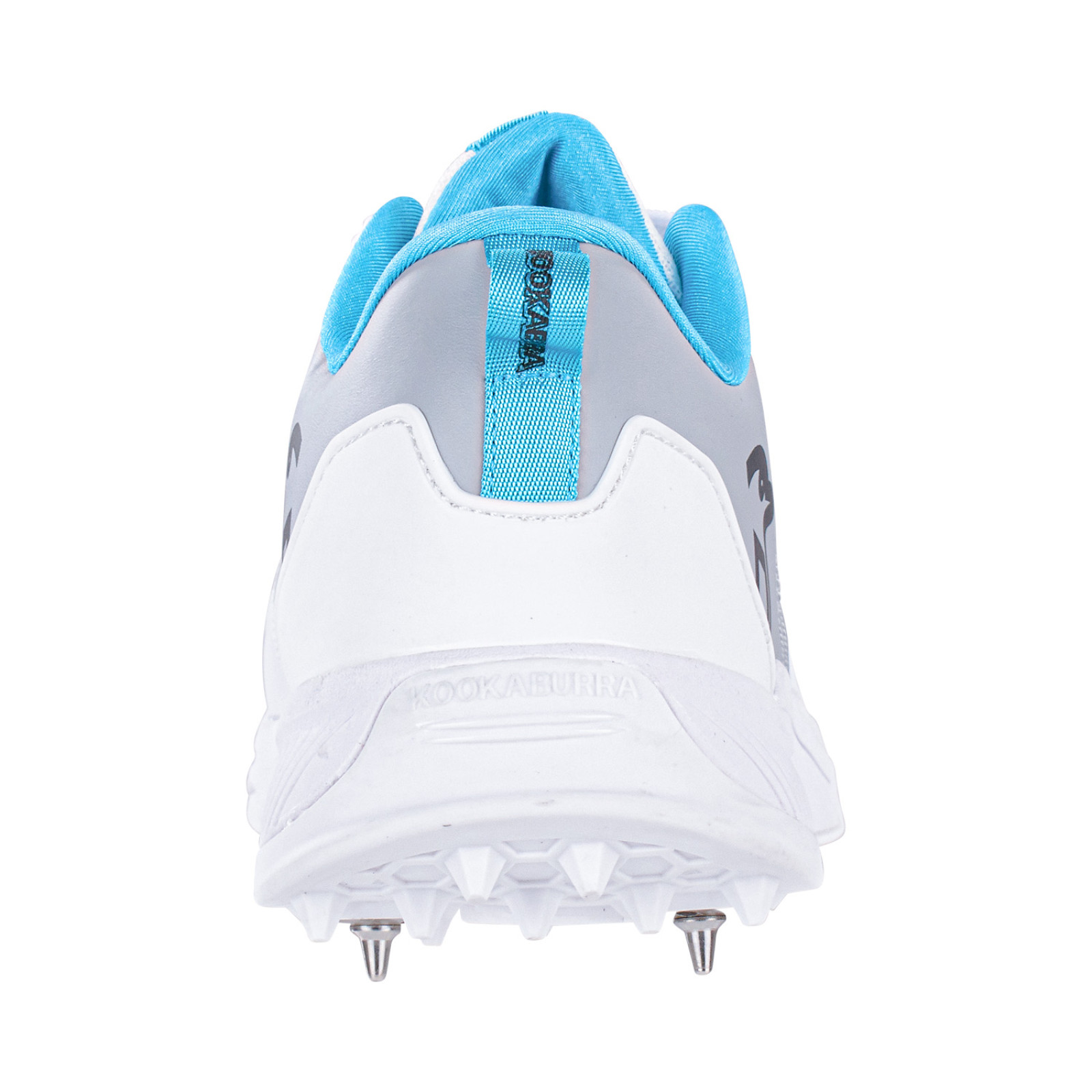 Kookaburra KC 1.0 Spike Cricket Shoes - White/Mint/Grey (2023) - View 4 of 13