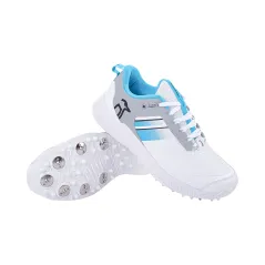 Kookaburra KC 1.0 Spike Cricket Shoes - White/Mint/Grey (2023) - View 5 of 13