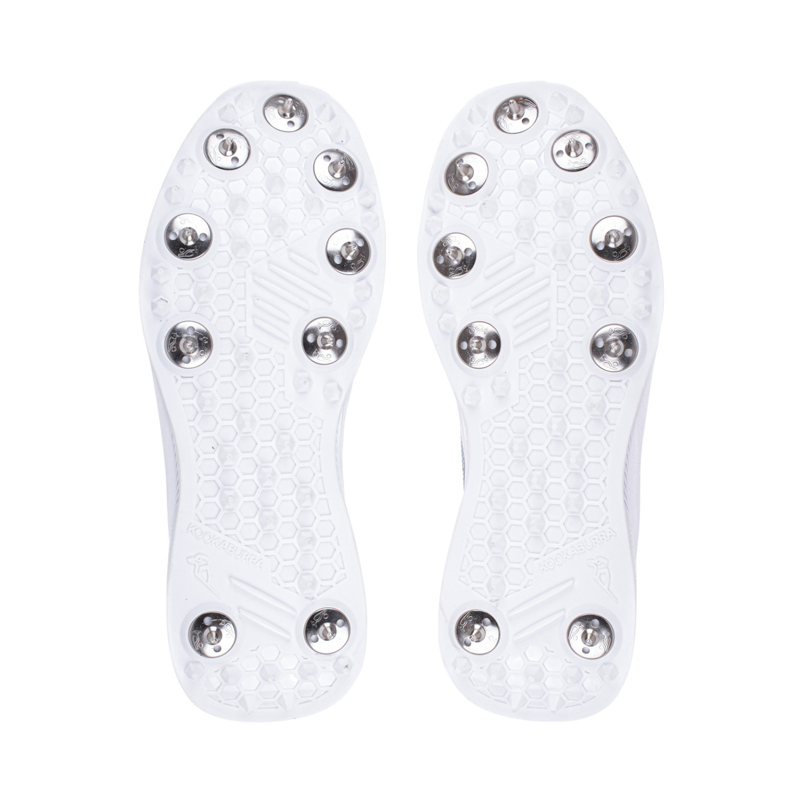Kookaburra KC 1.0 Spike Cricket Shoes - White/Mint/Grey (2023) - View 8 of 13