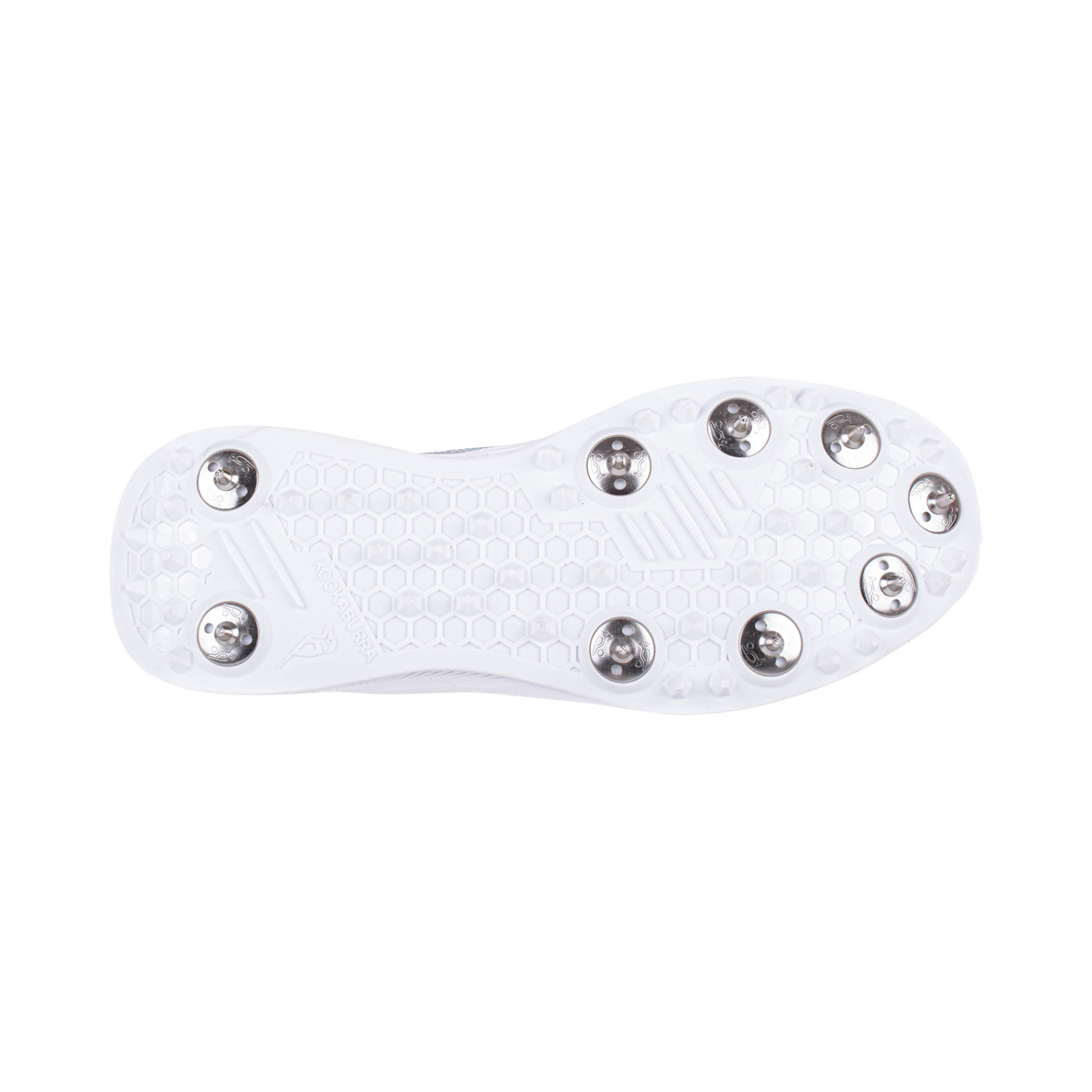 Kookaburra KC 1.0 Spike Cricket Shoes - White/Mint/Grey (2023) - View 9 of 13