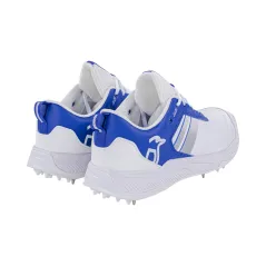 Kookaburra KC 1.0 Spike Cricket Shoes - White/Royal (2023)