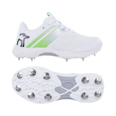 🔥 Kookaburra KC 3.0 Spike Junior Cricket Shoes - White/Lime (2023) | Next Day Delivery 🔥