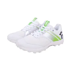 Kookaburra KC 3.0 Rubber Junior Cricket Shoes - White/Lime (2023)
