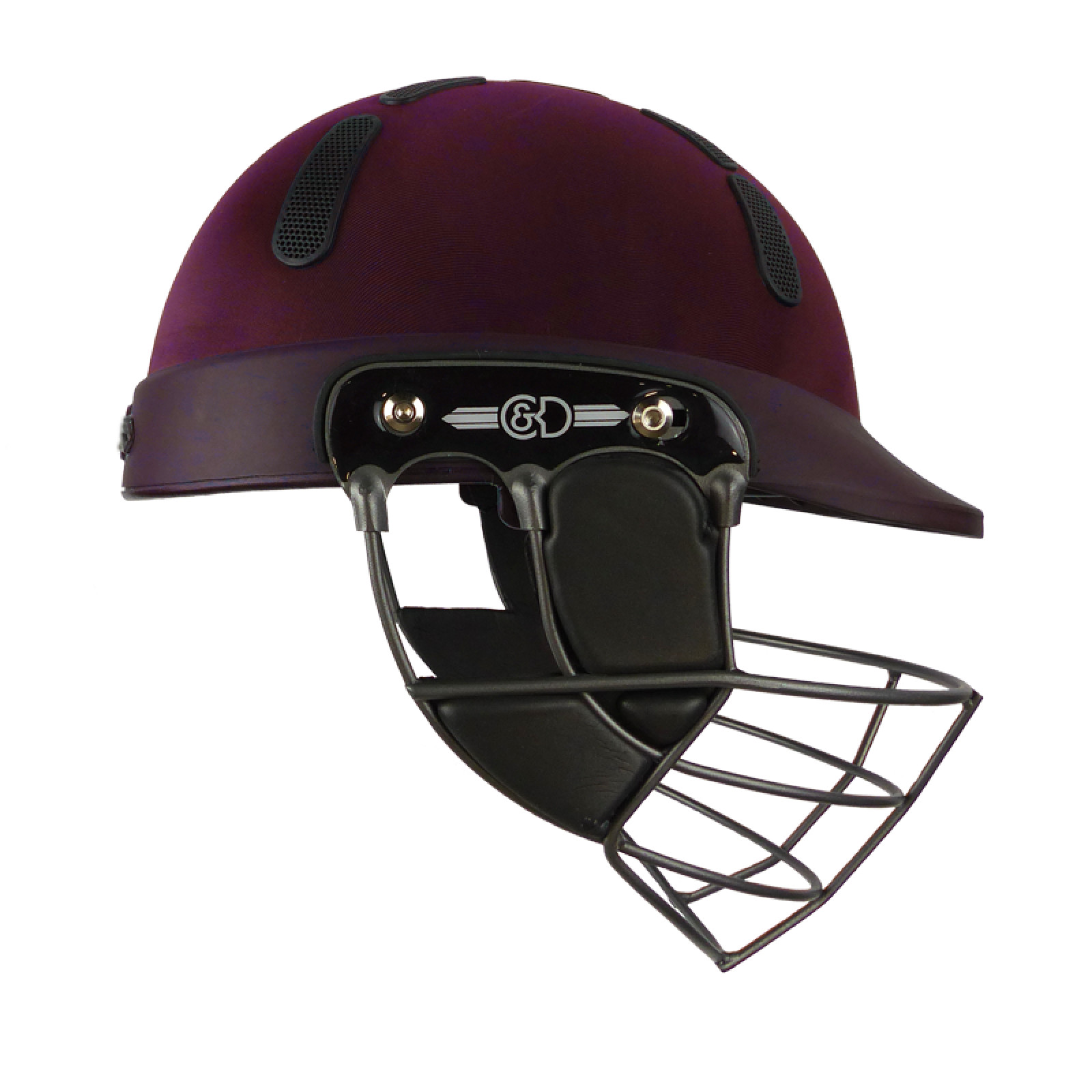C&D The Albion Z Titanium Senior Cricket Helmet - Maroon -