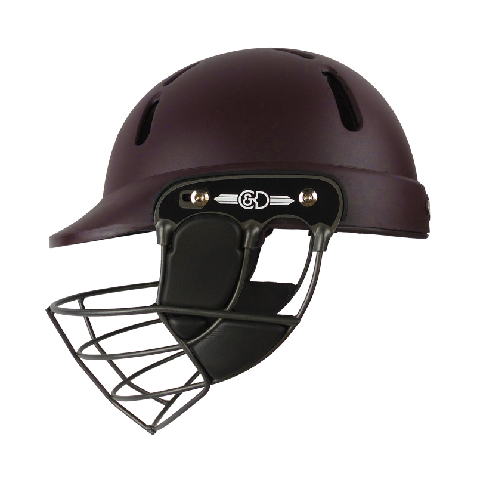 C&D The Albion Titanium Senior Cricket Helmet - Maroon - Image 1 of 3