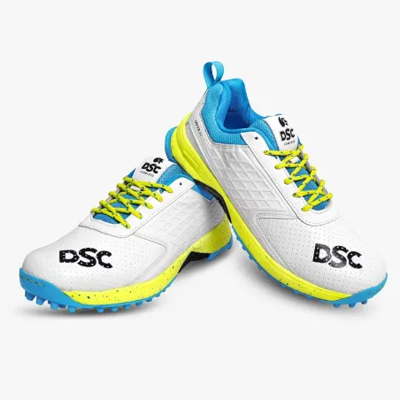 Acheter DSC Jaffa 22 Cricket Shoes - White/Yellow (2023)