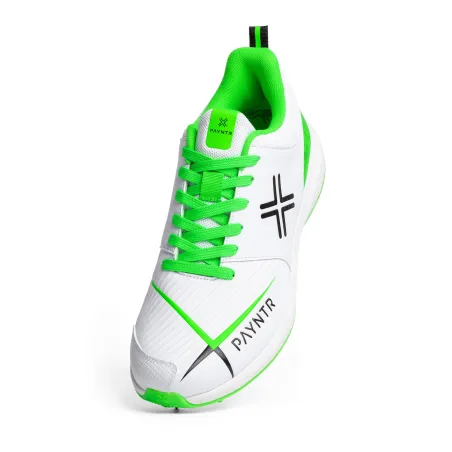 Payntr V Junior Cricket Spikes - White/Green (2023)