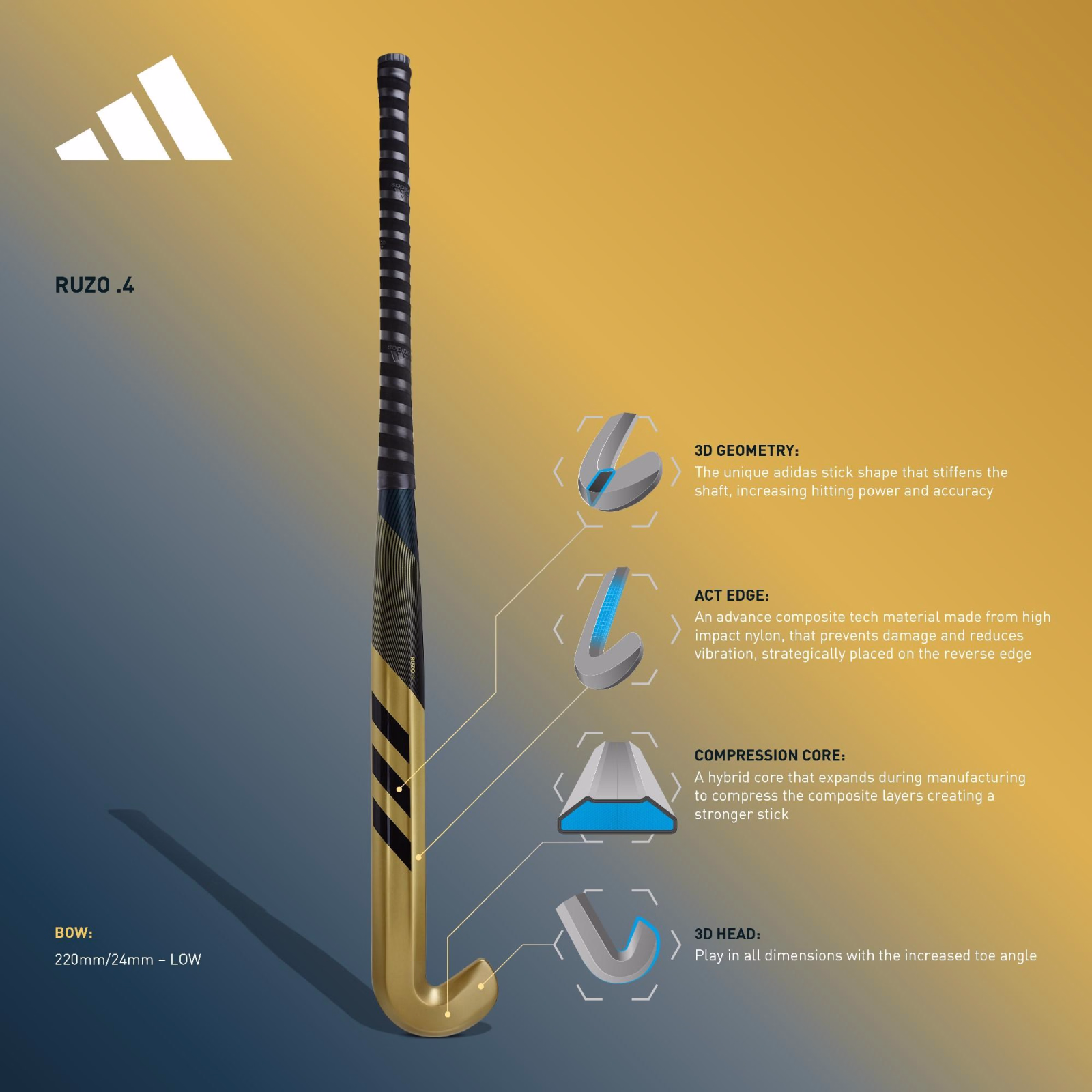 Adidas Ruzo .4 Hockeyschläger (2023/24) - Adidas Ruzo .4 Hockeyschläger (2023/24) - Adidas Ruzo .4 Hockeyschläger (2023/24) - Ad