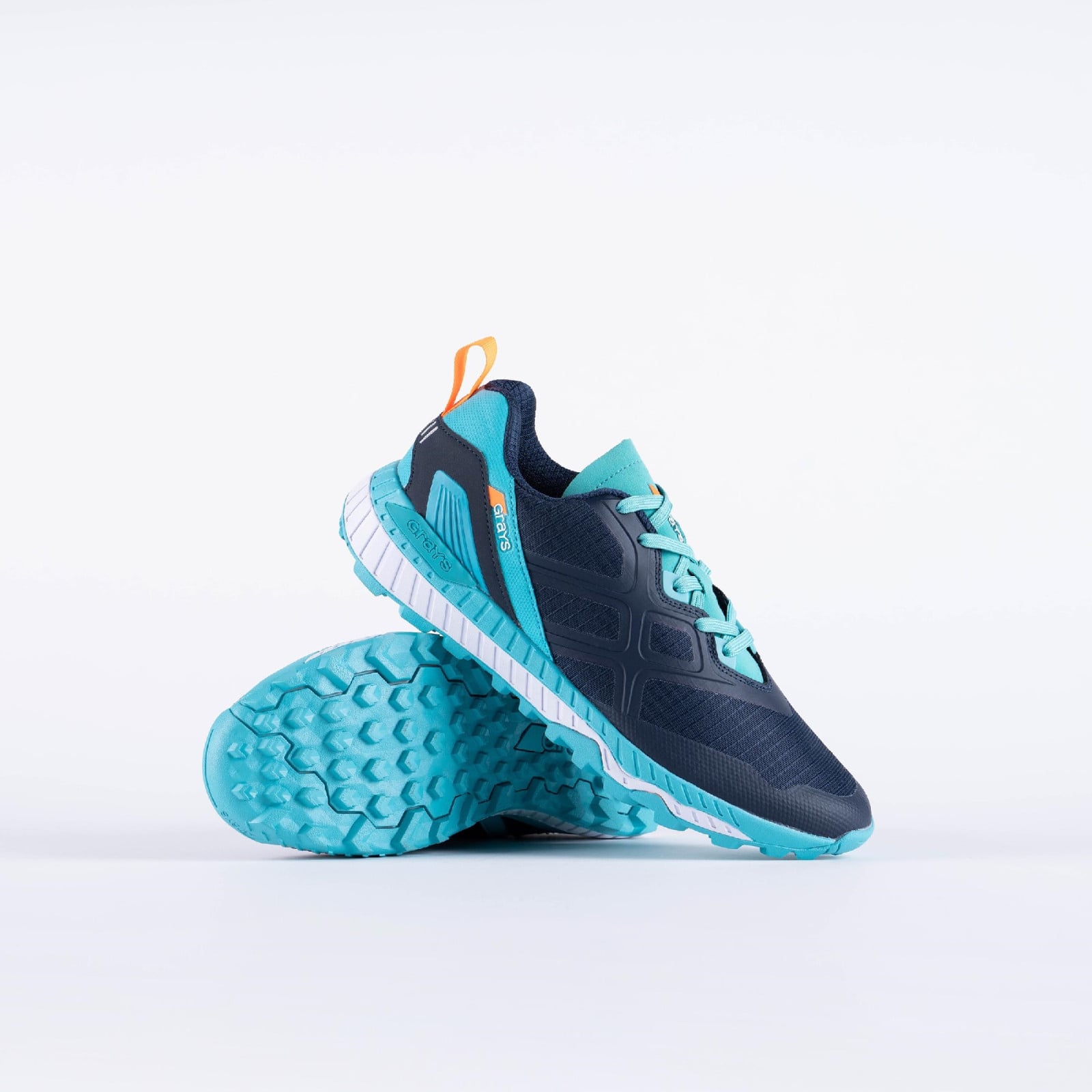 Zapatillas de hockey Grays Raid - Azul marino/Verde azulado (2023/24) - Zapatillas de hockey Grays Raid - Azul marino/Verde azul